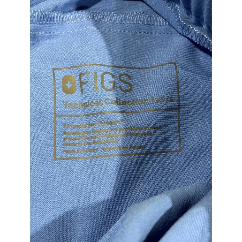 FIGS Tansen Jogger Scrub Pants Mens XS/S Blue Drawstring Waist Tapered Leg Work